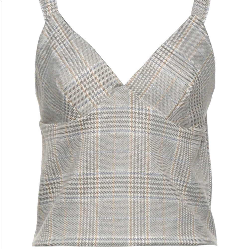 Plaid bustier top
